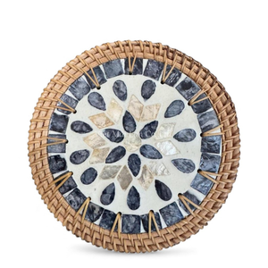 Mantel Individual de Ratán con Textura Natural de Nácar para Espacios de Comedor Tranquilos, de Vietnam - Product Image 2