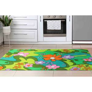 Tapis imprimé fleurs de mandarine, motif floral danois psychédélique, tapis en chenille - Product Image 2