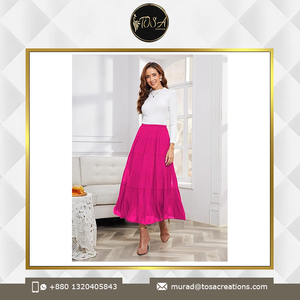 Faldas de poliéster antiestáticas personalizadas para mujer, varios colores, tela de gasa transpirable, estilos informales, precio razonable - Product Image 2