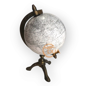 Globe politique Globeskart, arc et base en métal incassables, finition blanche, idéal pour l'étude et la décoration. - Product Image 3