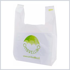 กระเป๋าใส่เสื้อยืด HDPE LDPE พร้อมเสื้อกั๊กหูหิ้วสำหรับซื้อของจากซูเปอร์มาร์เก็ตบรรจุภัณฑ์ผักและผลไม้ทนทานสูง - Product Image 1