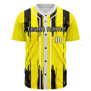Camiseta de Béisbol de la Mejor Calidad con Botones, Logotipo Personalizado en la Parte Delantera, Impresión 3D, Tallas Grandes, Unisex, 100% Poliéster Transpirable - Product Image 6