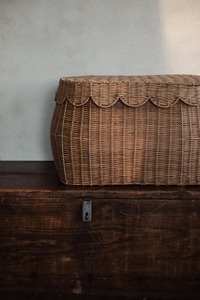 Panier de rangement festonné avec couvercle, fait main en rotin naturel, écologique, moderne, multifonction, Artex Green Earth, fabriqué à Hanoï - Product Image 4