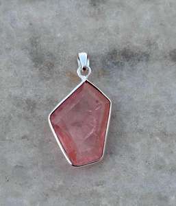 Colgante de morganita de Plata de Ley 925, hermoso colgante para mujer. - Product Image 6