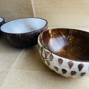 ชามเคลือบกะลามะพร้าวใช้ตกแต่งบ้านดีไซน์ชามจากเวียดนามเคลือบแลคเกอร์สวยงามตามสั่ง - Product Image 3