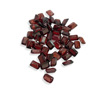 Granat rouge naturel de haute qualité, taille émeraude, facetté, en vrac, directement du fabricant, pour la fabrication de bijoux, meilleur prix de gros