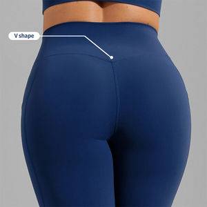 2024 <b>Top</b> Trending High Waist Ribbed Yoga <b>Set</b> Pants Customizable Women's Gym <b>Leggings</b> <b>Seamless</b> Plus Size Running Wear <b>Leggings</b> - Product Image 2