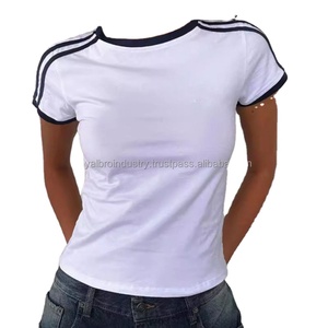 Camisetas de retazos de nueva moda de calidad superior personalizada, combinación de colores, 100% tela de algodón, parche bordado, camiseta de bloque de Color - Product Image 3