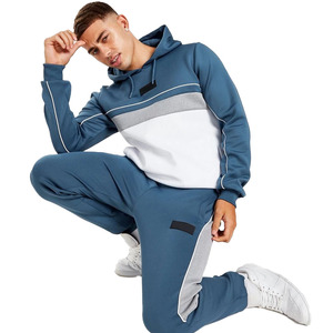 Chándales personalizados para entrenamiento al aire libre, conjunto de joggers y sudaderas con capucha para hombres, chándales de algodón de primera calidad para hombres - Product Image 1