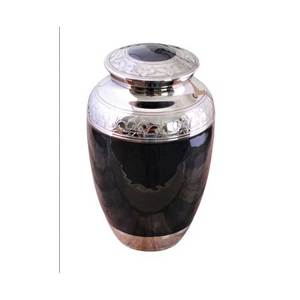 Design & Crafted Urns For Human Ashes Adult Blue Funeral Items Aluminum Urn Cremation Handicraft In India With Export Quality - Product Image 3
