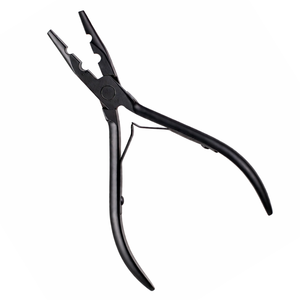 Pinzas para Extensiones de Cabello con Micro Anillos, Herramienta de Prensado de Nano Perlas, Color Negro Mate, Duraderas, para Uso Profesional en Salón - Product Image 1