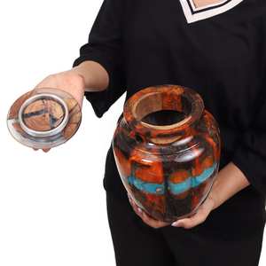 High Quality Rosewood and Resin Mix Urn <b>Box</b> For Human Handmade Urn <b>Box</b> For Funeral Small <b>Keepsake</b> - Product Image 6