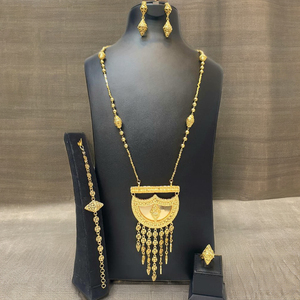 Dubai 24KT Gold Plated Brass Women's Jewelry <b>Sets</b> with Necklace Earrings Ring for Wedding Engagement Classic Fashion Jewelry - Product Image 1