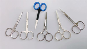 QNQ High Quality Professional Safety Stainless Steel Curved Tip Cuticle <b>Makeup</b> Scissors Nose Vibrissa Trimming Scissors - Product Image 6