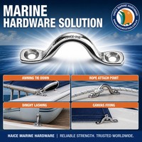Œil de fixation en acier inoxydable 316 pour bimini marin, 6*60mm, sangle d'attache, boucle de pont, accessoires de quincaillerie pour yacht et bateau