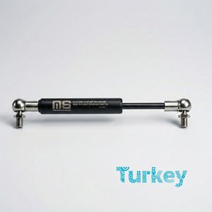 Vérin à gaz cylindrique en acier peint noir, droit, 18mm-8mm, 252mm (9.92in), 50N-800N, pour hayon de voiture et trappe de bateau, Origine Turquie - Product Image 1