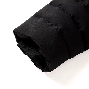 Chaqueta acolchada de lona de diseñador pesado para hombre, chaqueta acolchada de gran tamaño con cuello levantado y capucha, estilo burbuja brillante, aspecto callejero - Product Image 2