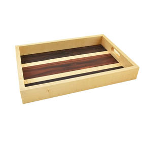 Té Café Platos de desayuno Bandejas de madera Mango Bandeja de madera Acabado personalizado Bandeja de madera de calidad superior para servir - Product Image 1