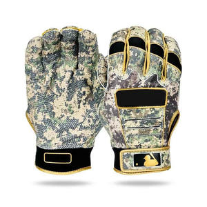 Meilleure qualité PU Softball Gants de frappeur professionnel en cuir de chèvre Protection des mains Service personnalisé OEM Gants personnalisés - Product Image 5