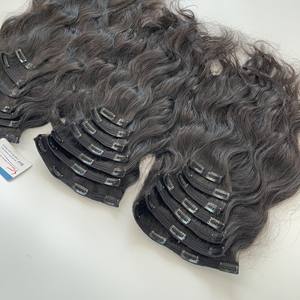 Clip de qualité super dessiné dans les extensions de cheveux humains non transformés 100% Clip invisible Remy dans les extensions de cheveux 100% cheveux humains - Product Image 2