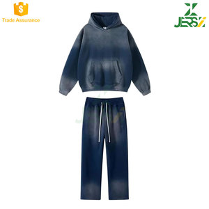 High-quality Custom Acid Wash Tracksuit Nylon Stone Wash Vintage Fleece Winter <b>Plus</b> <b>Size</b> Hoodie Sweatpants <b>Jogger</b> <b>Set</b> Men - Product Image 6