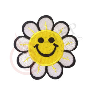 Patchs de tournesol Smiley Face pour vêtements, patchs à repasser pour vêtements vestes sacs à dos Jeans - Product Image 1