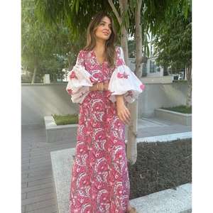 2025 señora mujer moda seda para Mango vestido personalizable Casual hasta el suelo Maxi precio razonable cintura Natural lavable - Product Image 4