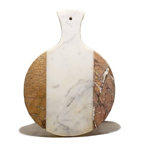 Plateau à fromages rond en marbre Blocs à découper rectangulaires gris Planches à découper naturelles pour fruits et légumes disponibles à faible coût - Product Image 1