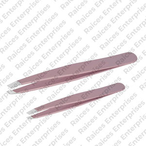 แหนบถอนขนคิ้วแหนบคิ้วแบบหัวเอียงทำจากสเตนเลสฉลากตามต้องการ - Product Image 4