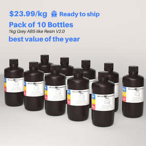 เรซิ่นคล้าย ABS V2.0 สำหรับเครื่องพิมพ์ 3 มิติ สภาพใหม่ น้ำหนัก 10 กก. สีเทา - Product Image 2