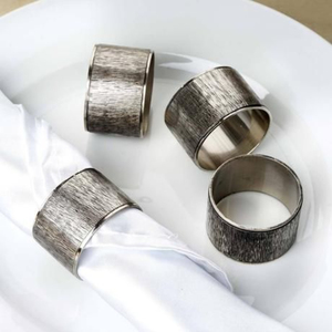 Vente en gros de ronds de serviette personnalisés pour hôtels Meilleur prix Argenterie Feuille Design pour mariages et table Matériau métallique décoratif - Product Image 5