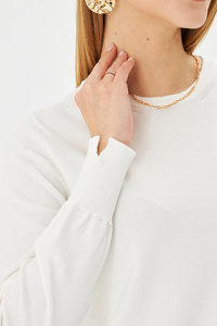 Suéter de cuello redondo para mujer Old Money, Jersey de punto para otoño e invierno, patrón transpirable e informal decorado - Product Image 3