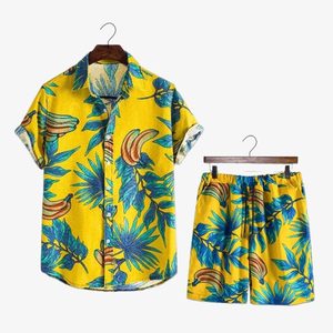 ชุดเสื้อยืดและกางเกงขาสั้นคุณภาพดี ผ้าฝ้าย 100% สำหรับผู้หญิง แขนสั้น ชุดฤดูร้อน - Product Image 1