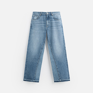 กางเกงทรงบานสำหรับผู้ชายสีอ่อน/เข้มแบบสั่งทำกางเกงทรงระฆังแนวเซ็กซี่ด้านล่างไม่เรียบมีซิปกระดุมด้านบนแบบลำลองมีห้ากระเป๋า - Product Image 1