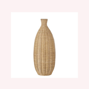 Jarrón de flores de ratán y algas marinas tejidas a mano de inspiración Bohemia Zen Haven para el hogar elegante Material de ratán tejido a mano - Product Image 5