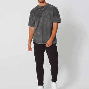 Camiseta Acidwash para hombre, duradera, cómoda, elegante, ropa informal, algodón a la moda, único, ligero, Premium, armario para todos los días - Product Image 3