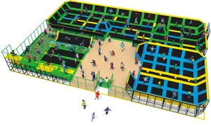 2024 Kostenloses Design großer Indoor-Kids-Gebrauchs-Trampolinenausstattung großer Indoor-Commercial-Jumping-Trampolinengarten-Hersteller zu verkaufen