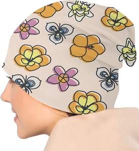 Gorro de punto acrílico personalizado Unisex con logotipo de invierno, Color sólido, liso, teñido en blanco, con puños para playa, uso comercial, jacquard Digital - Product Image 6