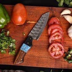 Venta al por mayor de cuchillos de chef personalizados de calidad superior OEM ODM, juego de cuchillos de cocina hechos a mano de acero damasco, mango de madera y resina - Product Image 3