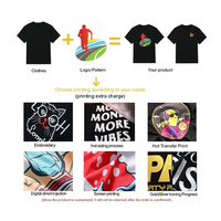 Camisetas Casuales de Manga Corta para Hombre FIVIQ, Personalizadas con Lavado Ácido, Talla Grande, Transpirables, de Algodón Jersey de 300g, con Logotipo Frontal, Color Gris Lavado