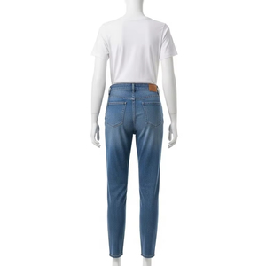 กางเกงยีนส์แฟชั่นสำหรับผู้หญิงทรงหลวมผ้าโพลีเอสเตอร์เนื้อนุ่มใส่สบายสวมใส่ได้ทุกวัน - Product Image 4