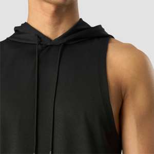 Sweat à capuche de gymnastique sans manches pour hommes Débardeur d'entraînement musculaire pour le fitness, l'entraînement, la course et la musculation - Product Image 4