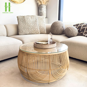 Mesa de Centro Moderna de Ratán Natural de Diseño Único, Calidad Premium, Hecha a Mano para Decoración de Sala de Estar, de Vietnam - Product Image 2