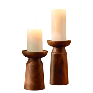 Ensemble de chandeliers en bois naturel de haute qualité 4 pièces Design vintage hôtel maison bougeoir décoratif pour hôtel et usage domestique - Product Image 4