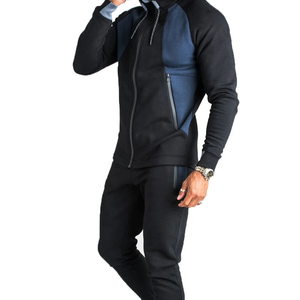 Survêtement de sport pour homme 100% coton, à capuche, uni, respirant, séchage rapide, grande taille, durable, pour la saison hivernale, adultes - Product Image 1