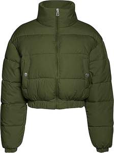 Chaqueta Corta Acolchada para Mujer, Invierno 2025, Cálida, con Cierre, Chaqueta Corta Acolchada, Abrigo de Plumón - Product Image 3