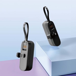 HPK-028 Negro <b>5000mAh</b> Tipo-C Power Bank High Capacity Wireless Charging 3A Current 20W Output Power 10000mAh <b>Battery</b> Capacity - Product Image 3