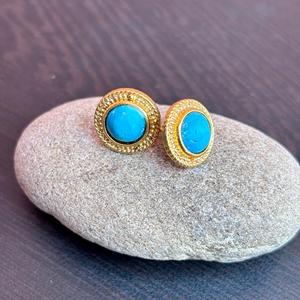 Boucles d'oreilles Turquoise naturelle Bijoux en pierres précieuses faits à la main pour femmes Bijoux artisanaux indiens Boucles d'oreilles Turquoise personnalisées - Product Image 4