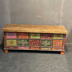 Caja de Madera Pintada Rústica para Muebles del Hogar, Uso General en Sala de Estar - Product Image 3