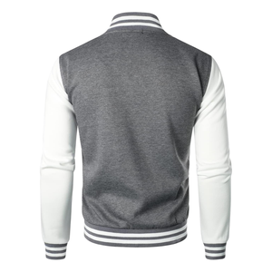 Veste universitaire décontractée d'hiver avec logo brodé à plat en chenile personnalisé de taille XL pour hommes manches en cuir et en laine la plus vendue - Product Image 3